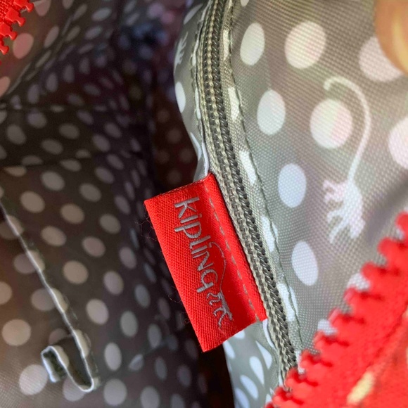 Kipling Red and White Chevron Crossbody Bag - Picture 13 of 14